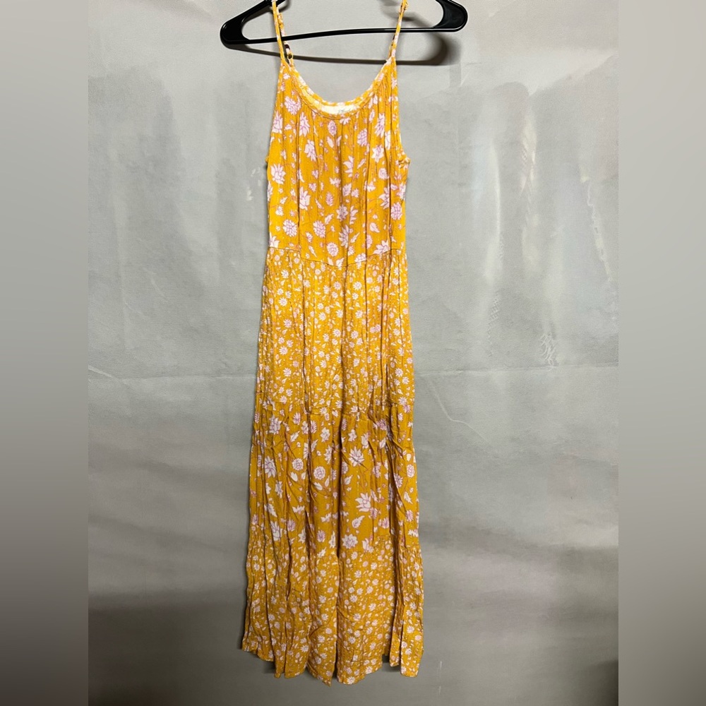 Universal Thread mustard yellow floral summer dress size XS